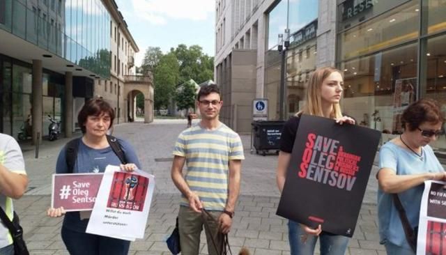 Акция в поддержку украинского политзаключенного Олега Сенцова состоялась в Германии