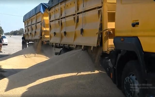 На Миколаївщині спалахнув скандал через перевантажені фури з зерном: відео На Миколаївщині спалахнув скандал через перевантажені фури з зерном: відео