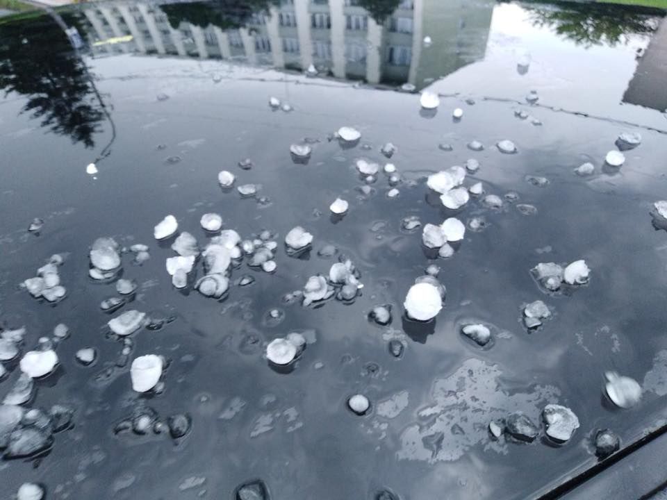 На Львівщині випав град розміром з вишню: вражаючі фото На Львівщині випав град розміром з вишню: вражаючі фото