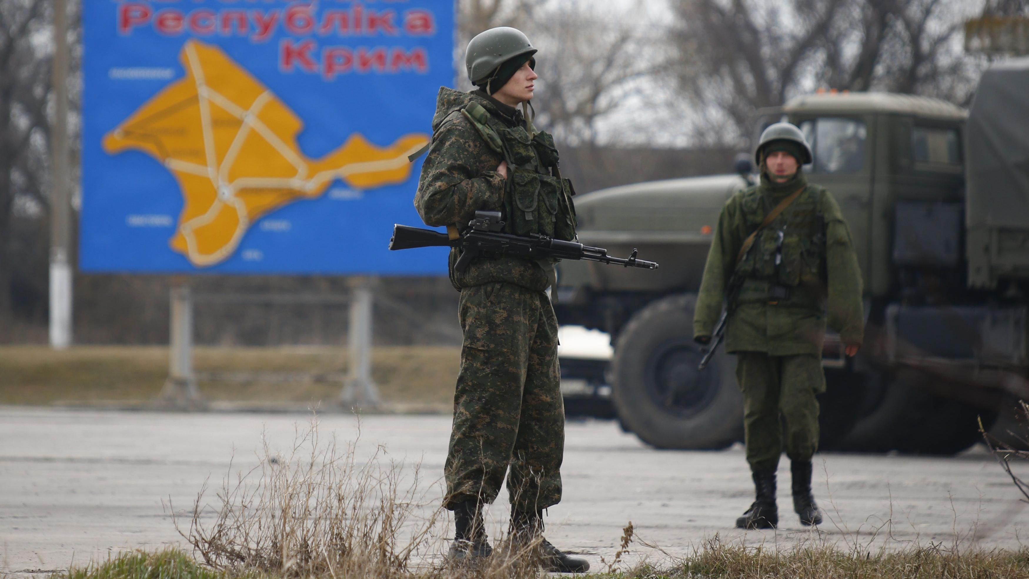 В окупованому Криму російські військові проводять навчання