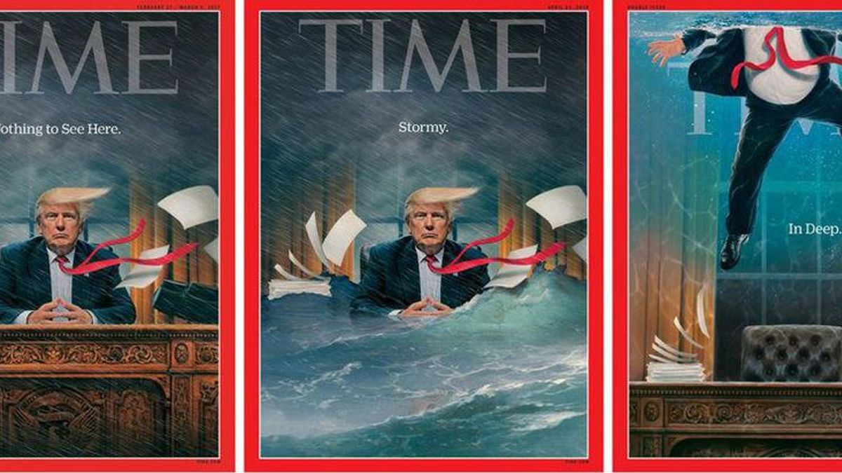 Time "утопил" Трампа на своей обложке: фото Time "утопил" Трампа на своей обложке: фото