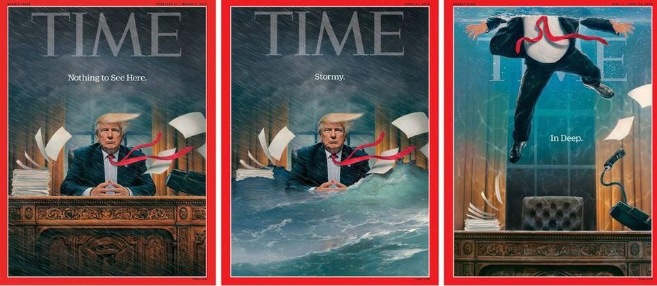 Time "утопил" Трампа на своей обложке: фото