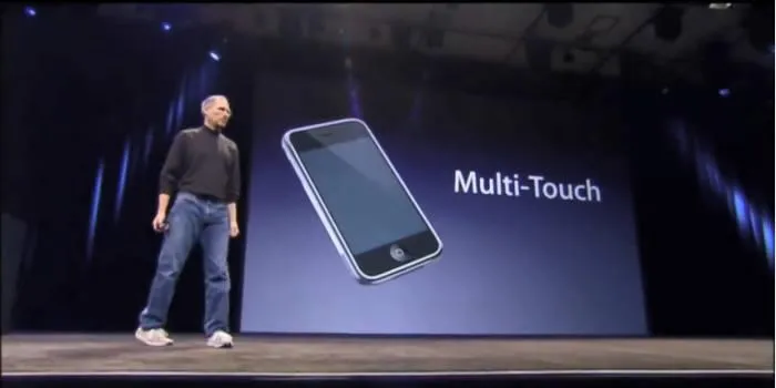 Стів Джобс на презентації технології Multi-Touch Стів Джобс на презентації технології Multi-Touch