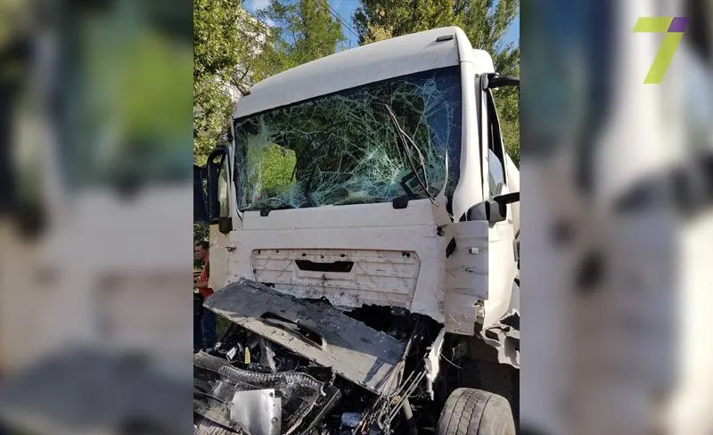 вантажівки, вибух, газ, Одеса, ДТП вантажівки, вибух, газ, Одеса, ДТП