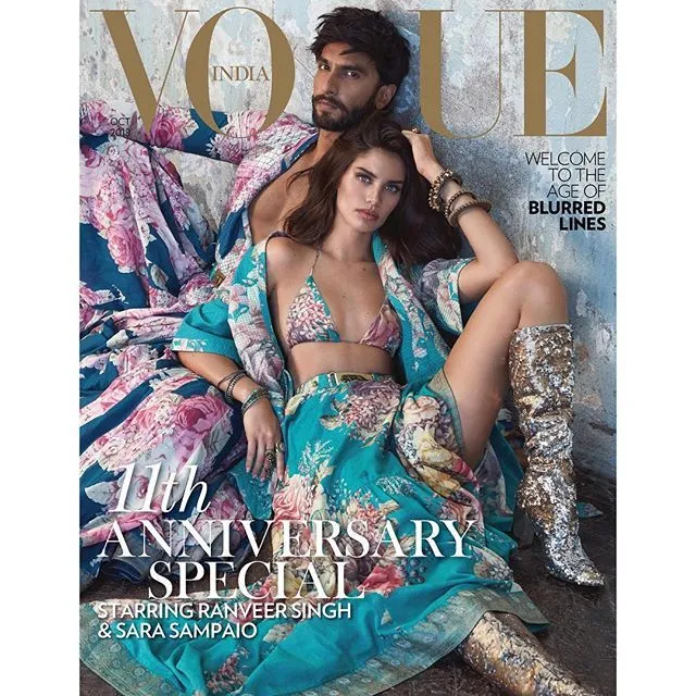 Ранвір Сінгх і Сара Сампайо / Vogue India Ранвір Сінгх і Сара Сампайо / Vogue India