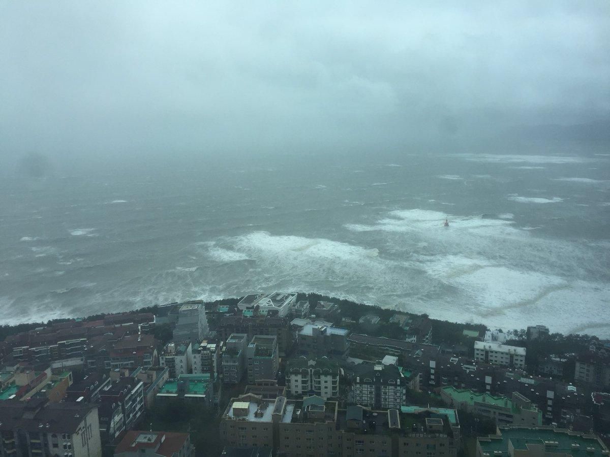 Тайфун "Конг-рей" обрушился на Японию, Южную Корею и Китай: фото и видео