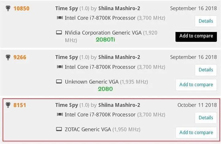 NVIDIA GeForce RTX 2070 NVIDIA GeForce RTX 2070