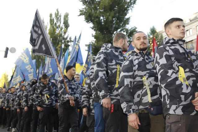 Киев, День защитника марш, патриоты, националисты