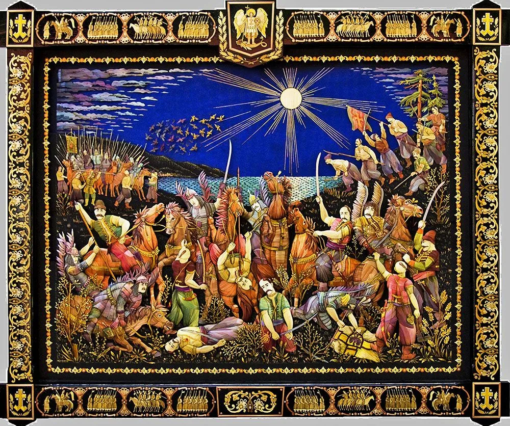 Микола Климович створює картини з соломи Микола Климович створює картини з соломи