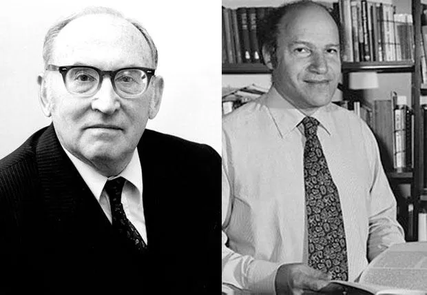 Моріс Уілкс (ліворуч) та Френк Ленд (праворуч) Моріс Уілкс (ліворуч) та Френк Ленд (праворуч)