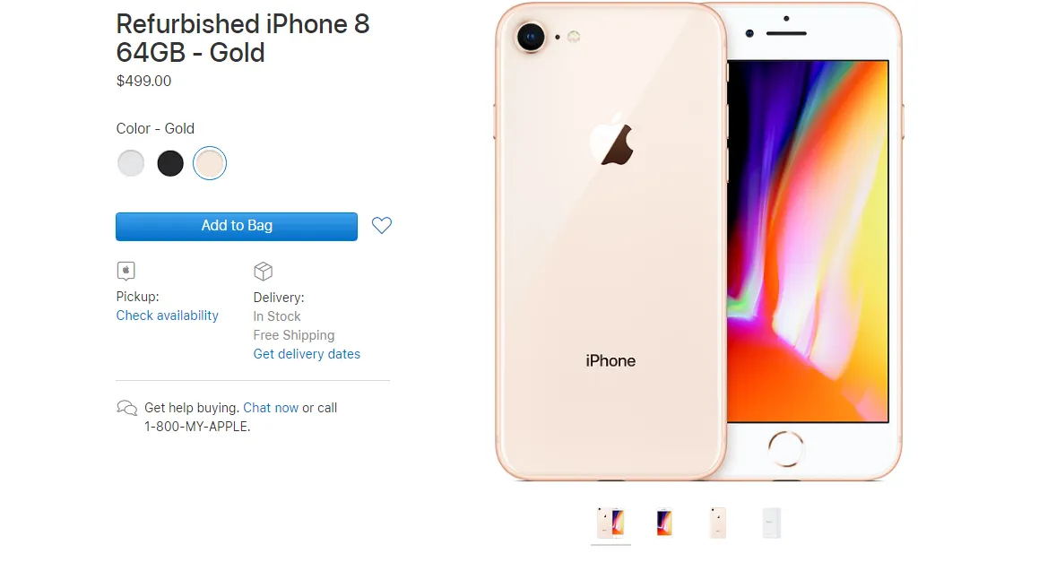 Apple почала продавати відновлені iPhone 8 і 8 Plus Apple почала продавати відновлені iPhone 8 і 8 Plus