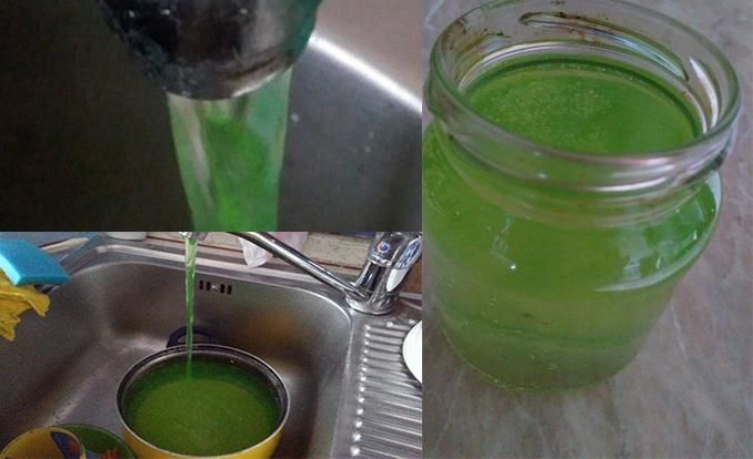 В окупованому Донецьку з кранів тече зелена вода: фотофакт В окупованому Донецьку з кранів тече зелена вода: фотофакт