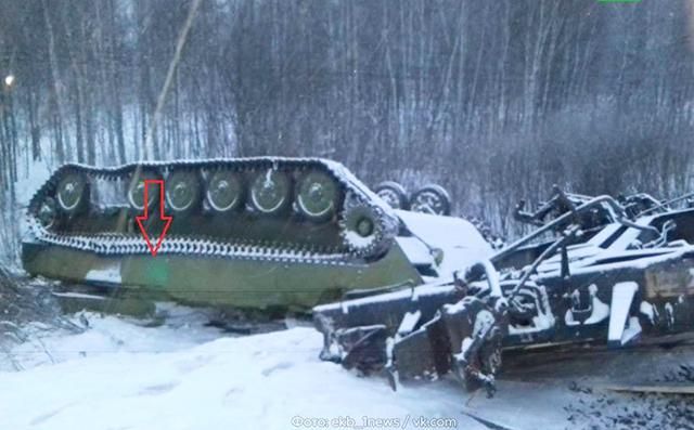 Авария поезда в России: на военной технике заметили признаки, как у воюющей на Донбассе