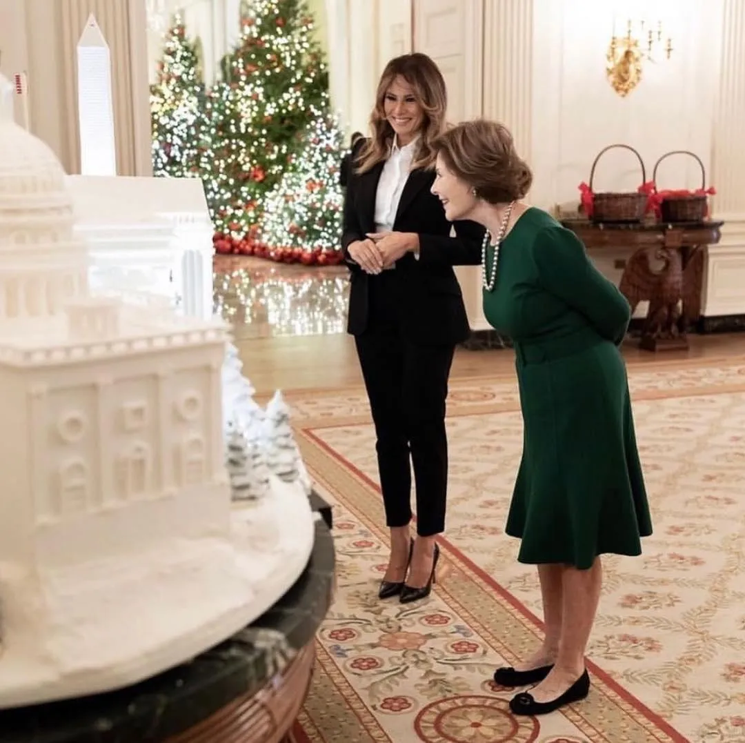 Меланія Трамп і Лора Буш Меланія Трамп і Лора Буш