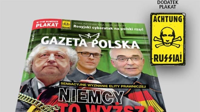 Польская газета выпустила плакат с Путиным, стилизованным под яд "Циклон Б" со знаками СС