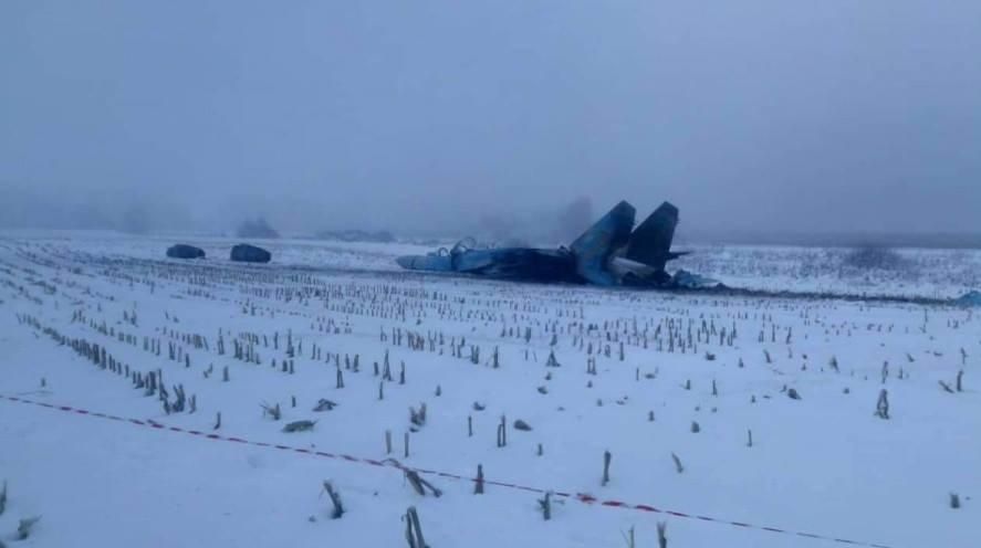 Падіння Су-27 на Житомирщині: з’явились фото катастрофи винищувача