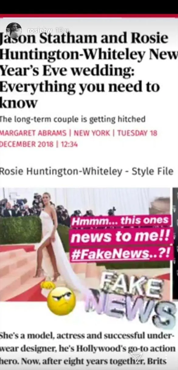 Розі Хайнтінгтон-Уайтлі заперечила одруження Розі Хайнтінгтон-Уайтлі заперечила одруження