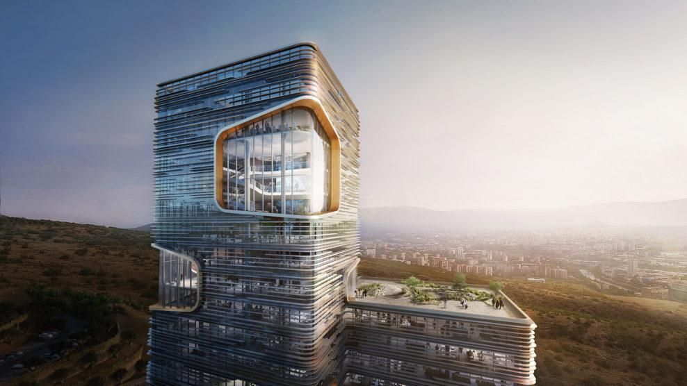 В гармонии с природой: проект нового футуристического финансового центра в Тбилиси