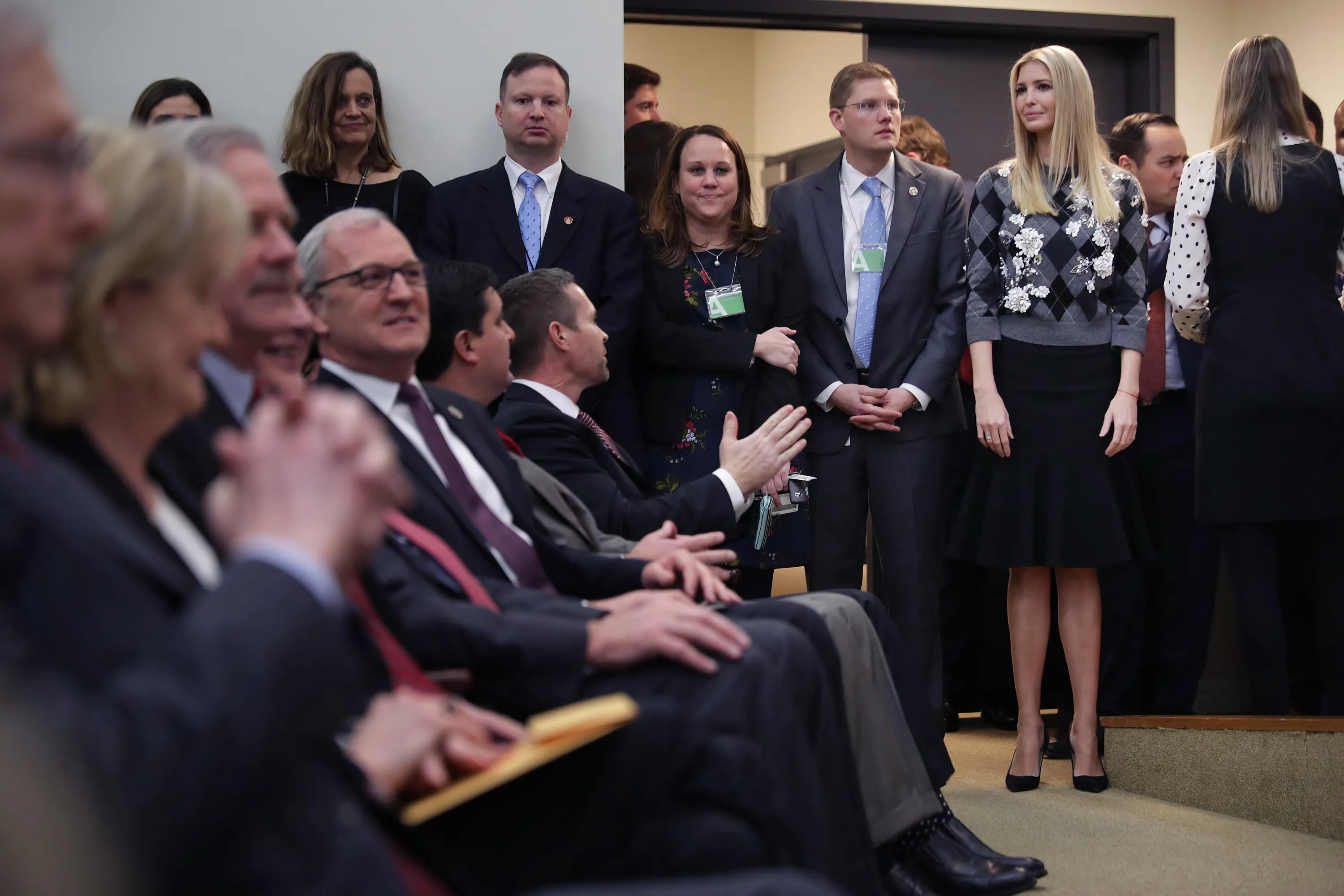 Донька Президента США Іванка Трамп на офіційній зустрічі Донька Президента США Іванка Трамп на офіційній зустрічі