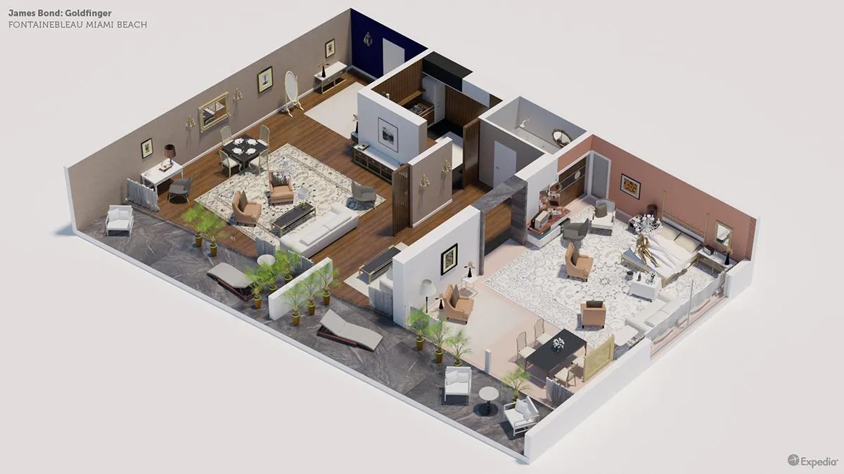 готель номер Джеймс Бонд Голдфінгер готель номер Джеймс Бонд Голдфінгер