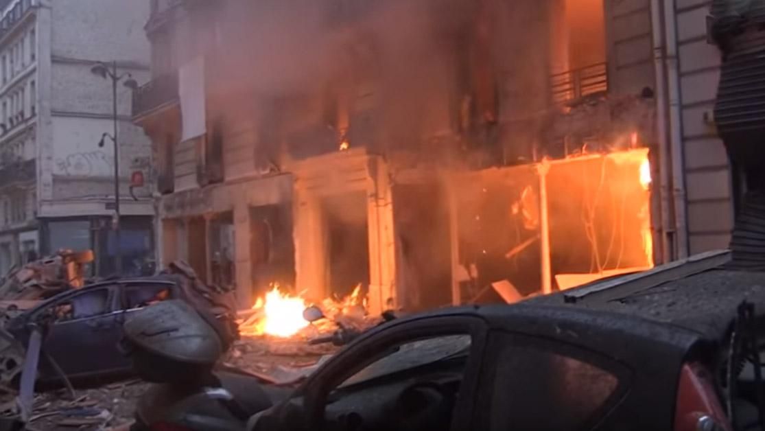 Вибух у Парижі: з'явилося моторошне відео, зняте відразу після інциденту