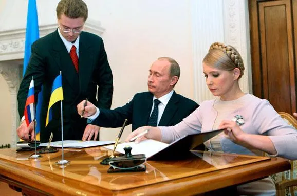 Тимошенко підписала газовий контракт з Путіним