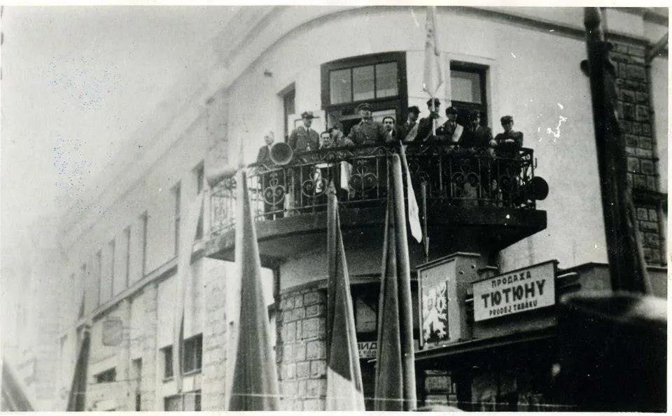 .Генерал Курманович та керівництво Карпатської Січі виступають перед народом в День Злуки. Хуст, 22 січня 1939 р.