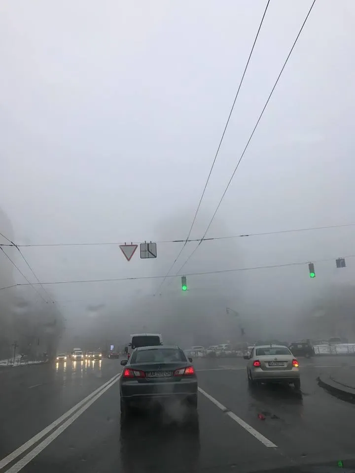 київ затори туман