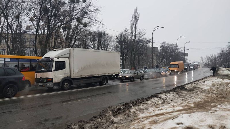 Пробки Киев 30 января 2019: карта всех пробок в Киеве