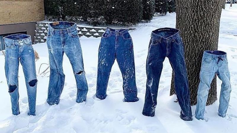 Американцы развлекаются как могут: из-за арктических холодов люди устроили флешмоб ледяные штаны