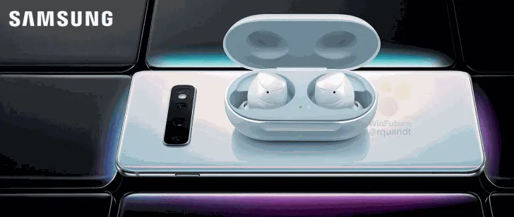 Samsung Galaxy S10 + заряджає навушники Samsung Galaxy S10 + заряджає навушники