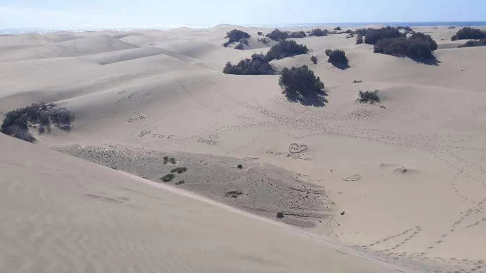 Малюнки на піску руйнують піщані дюни