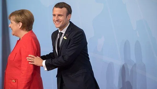 макрон і меркель макрон і меркель