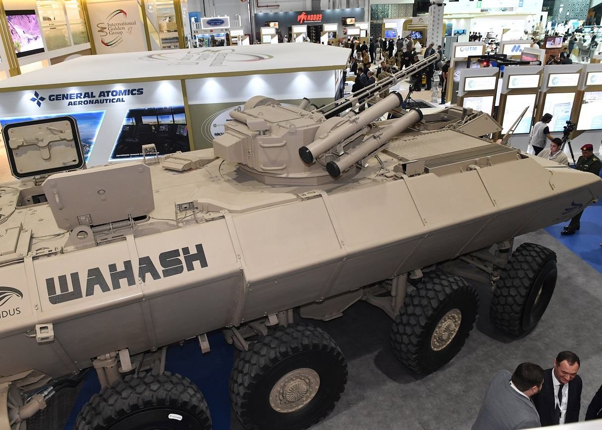 На виставці IDEX-2019 показали бронетранспортер з українським бойовим модулем 