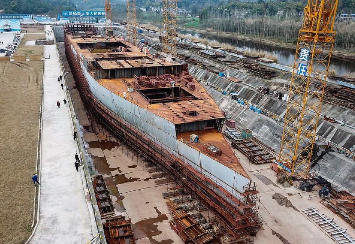 Как выглядит китайская копия "Титаника": фото со строительства лайнера-легенды