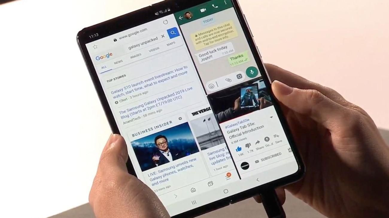 Видео дня: как работает гибкий смартфон Samsung Galaxy Fold Видео дня: как работает гибкий смартфон Samsung Galaxy Fold