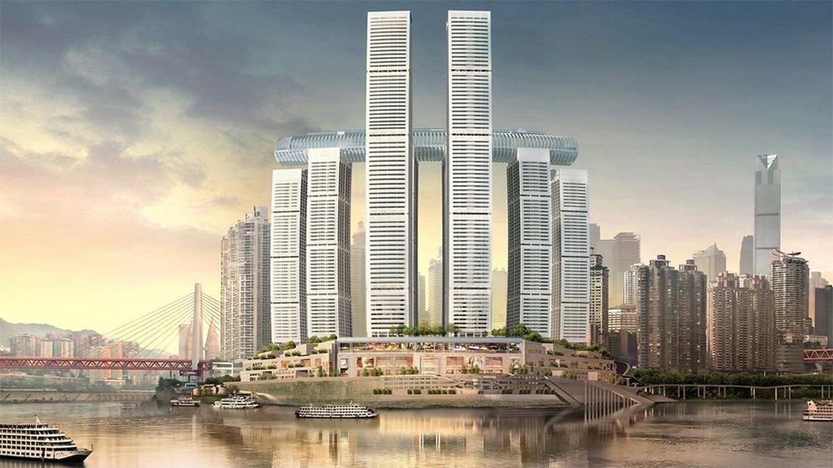 Первый в мире горизонтальный небоскреб достраивают в Китае: впечатляющие фото Первый в мире горизонтальный небоскреб достраивают в Китае: впечатляющие фото