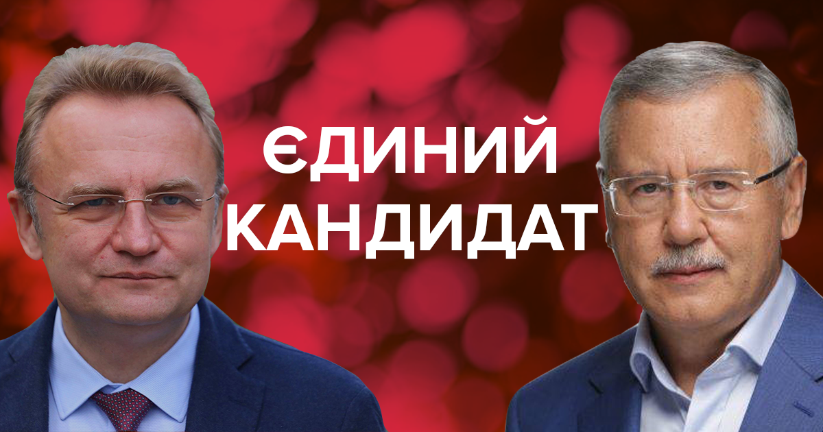 Садовий і Гриценко - Садовий зняв свою кандидатуру у виборах 2019 України
