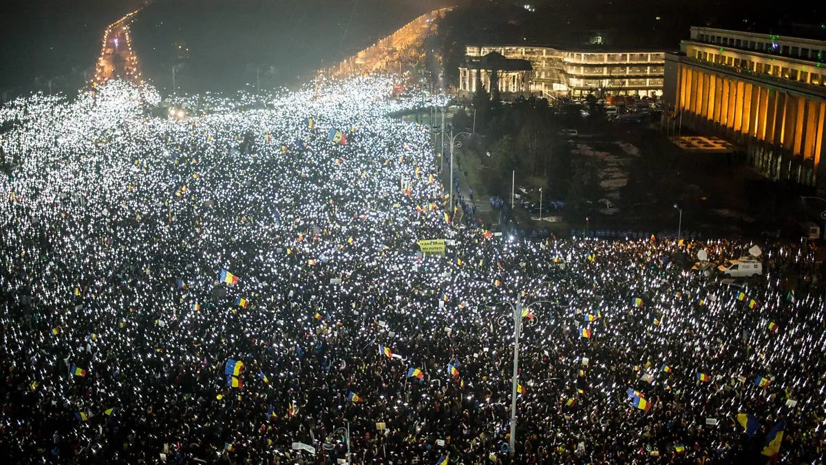 Мітинг в Румунії