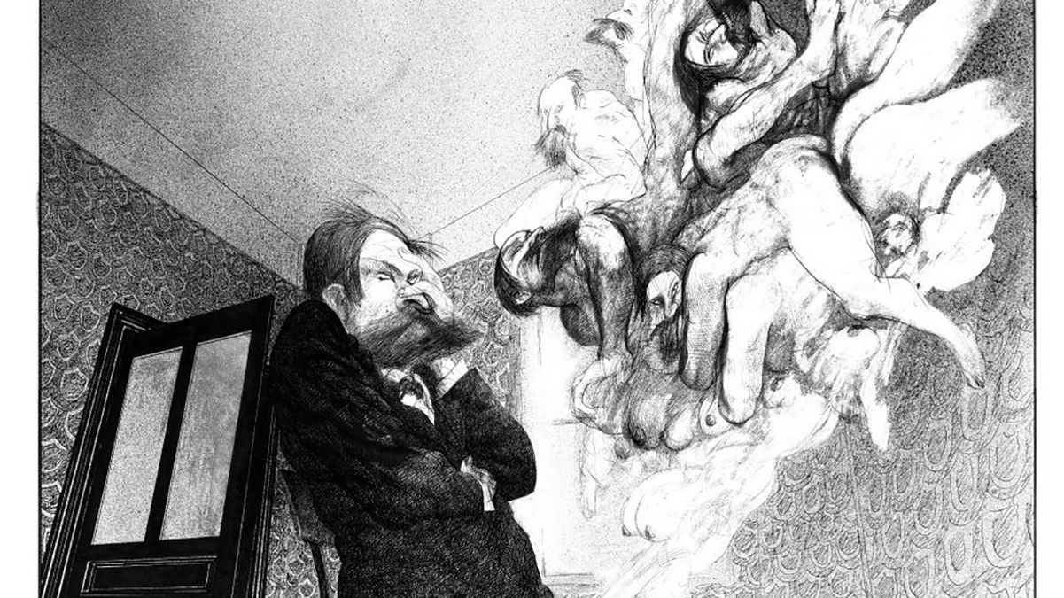 Фройд с обезьяньими глазами и под кокаином: ученый в гротескных иллюстрациях