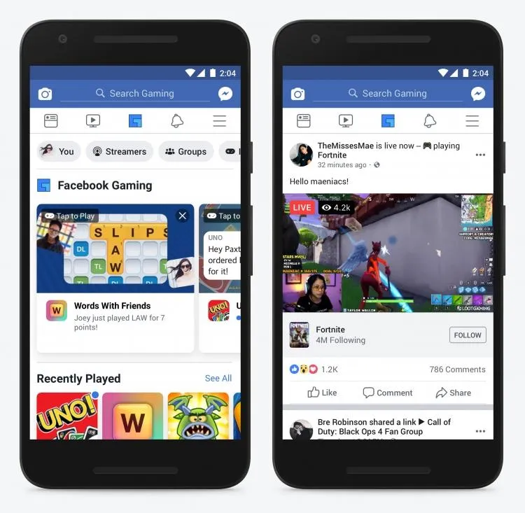 Facebook Gaming Facebook Gaming