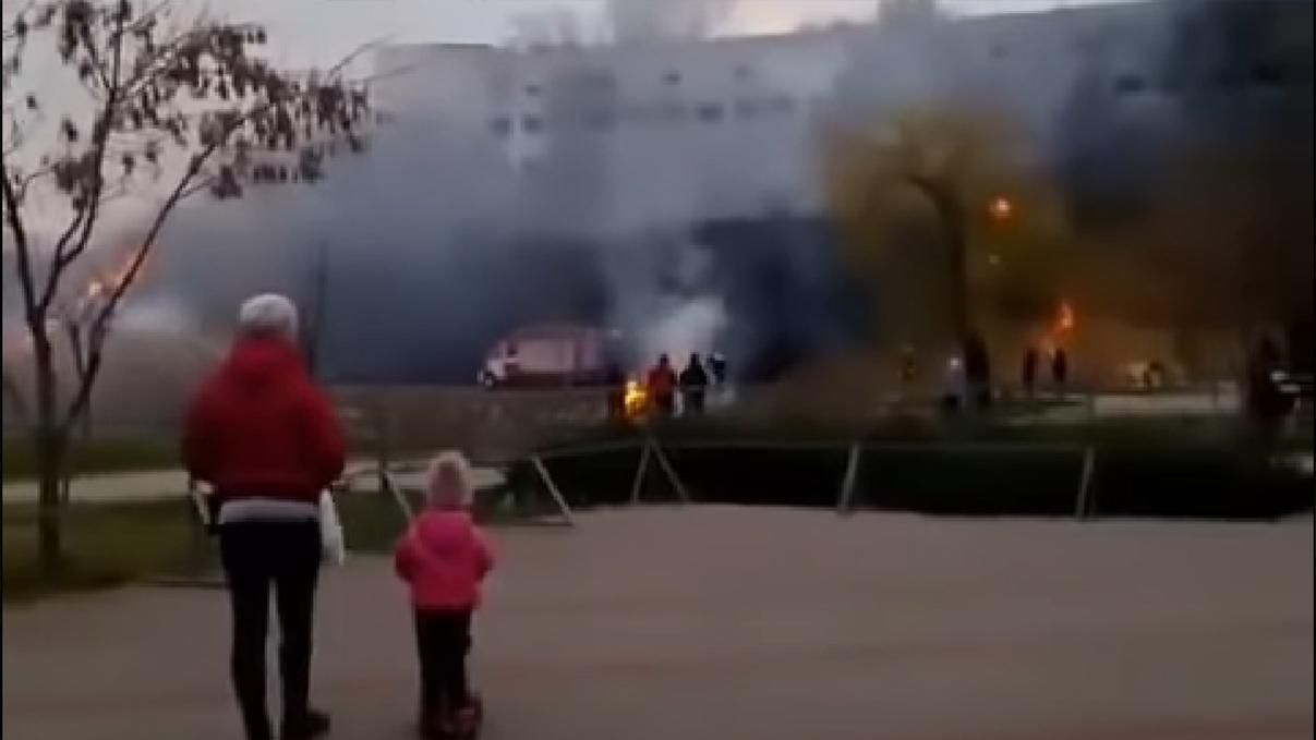 Масштабна пожежа охопила парк у центрі Запоріжжя: ледь не загорілася лікарня 