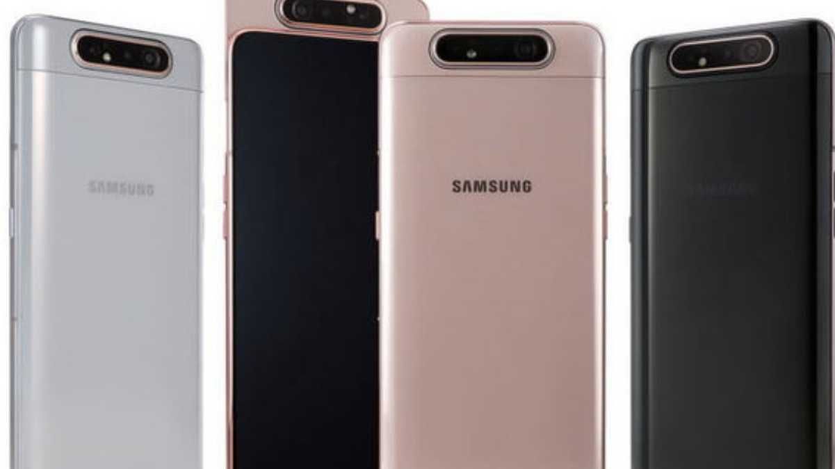 Samsung показала оригінальний смартфон Galaxy A80 з камерою, що крутиться Samsung показала оригінальний смартфон Galaxy A80 з камерою, що крутиться