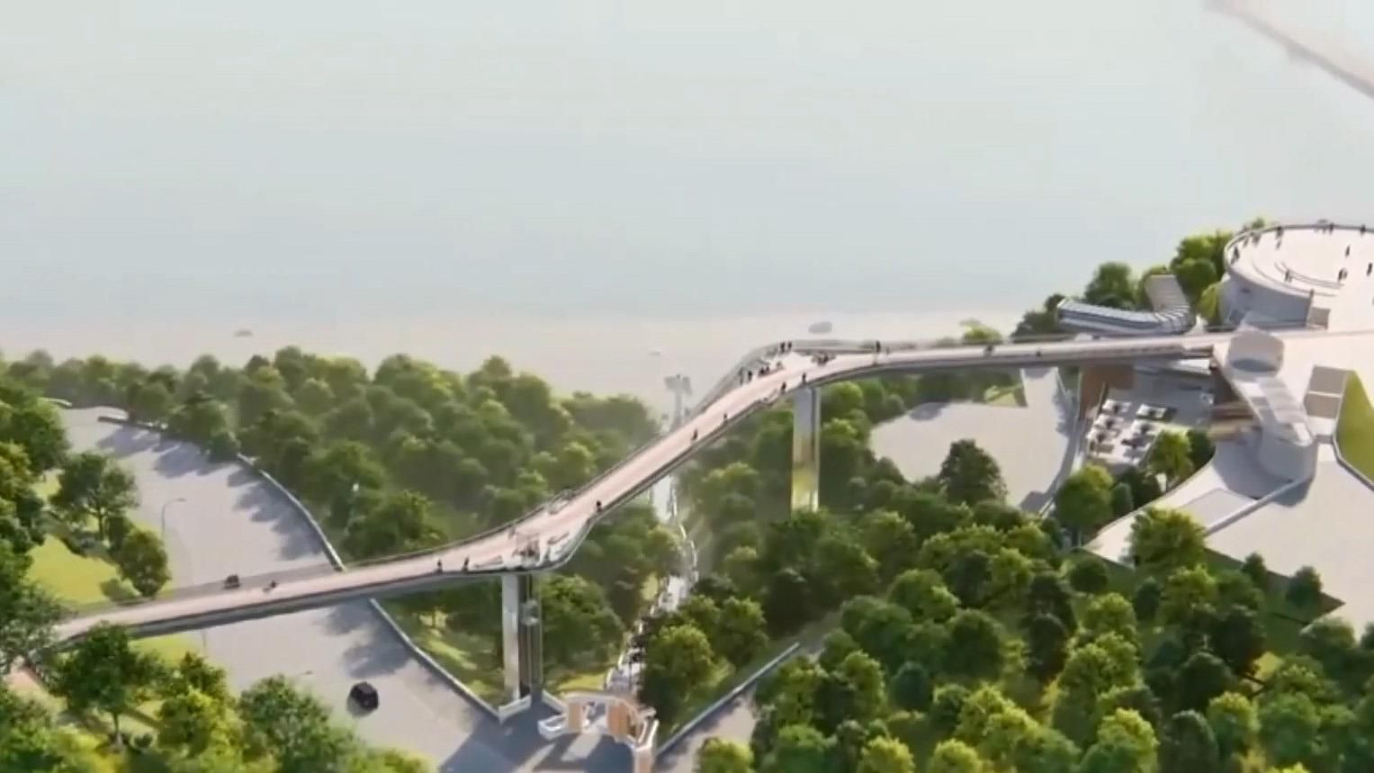 Туристическая приманка или опасность: в Киеве частично завершили монтаж "моста Кличко" Туристическая приманка или опасность: в Киеве частично завершили монтаж "моста Кличко"