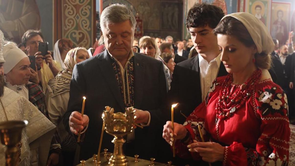 Порошенко взяв участь у великодніх богослужіннях у двох храмах Києва: фото  