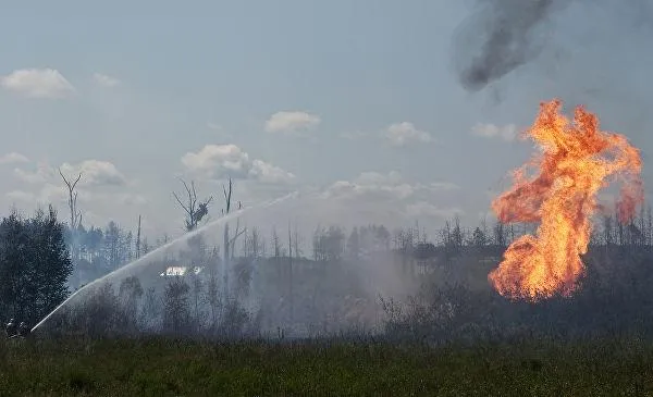 Горить магістральний газопровід Ямбург-Поволжя