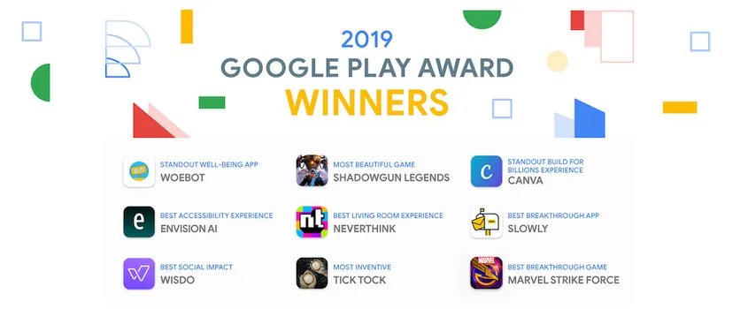 Google Play Awards 2019 Google Play Awards 2019