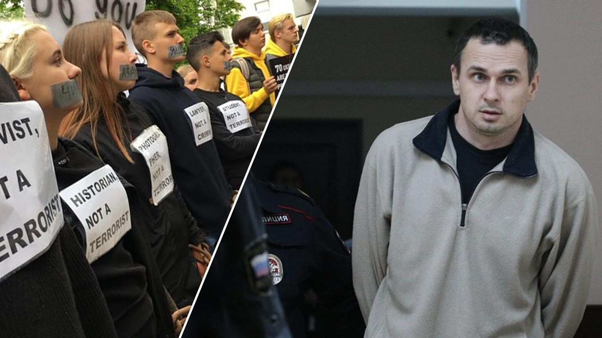 П'ять років полону: активісти влаштували зворушливу акцію на підтримку Сенцова – фото П'ять років полону: активісти влаштували зворушливу акцію на підтримку Сенцова – фото