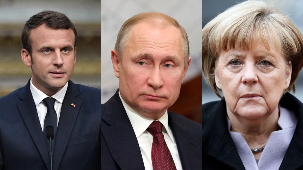 Путин, Меркель и Макрон обсудили ход минских соглашений после избрания Зеленского президентом 
