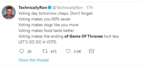 Прихильники агітують на підтримку перезйомки 8 сезону// скріншот Twitter Прихильники агітують на підтримку перезйомки 8 сезону// скріншот Twitter